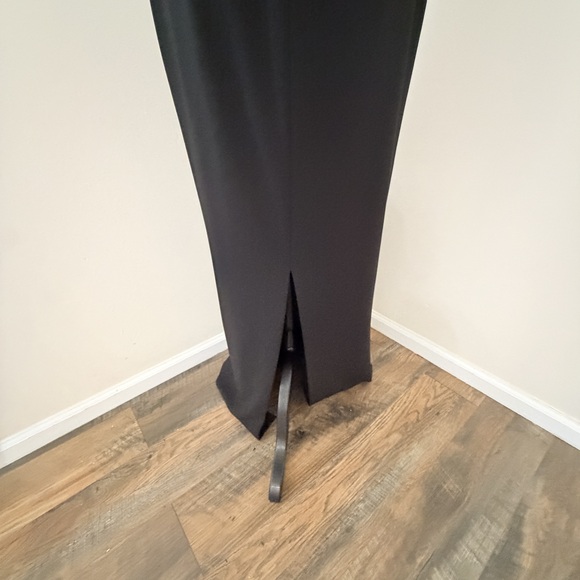 Calvin Klein Black mock neck halter evening dress black tie formal dress - Picture 5 of 9